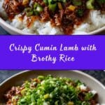 Crispy Cumin Lamb with Brothy Rice Recipe