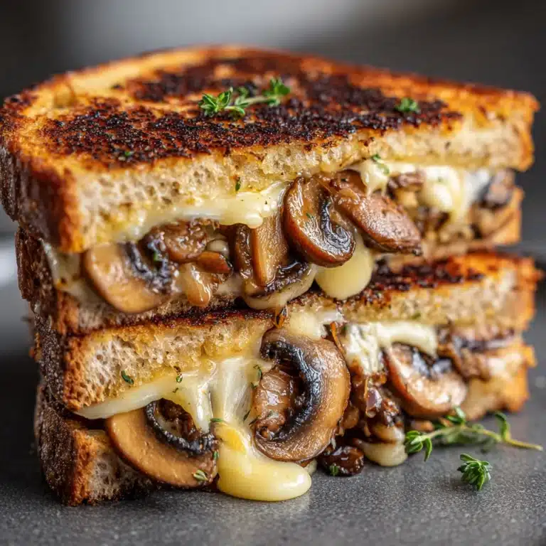 Mushroom Onion Gouda Grilled Cheese Recipe