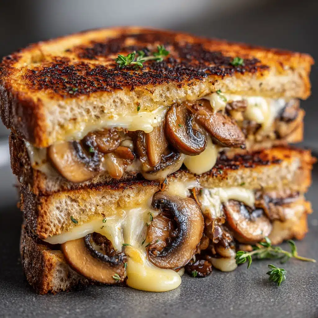 Mushroom Onion Gouda Grilled Cheese Recipe