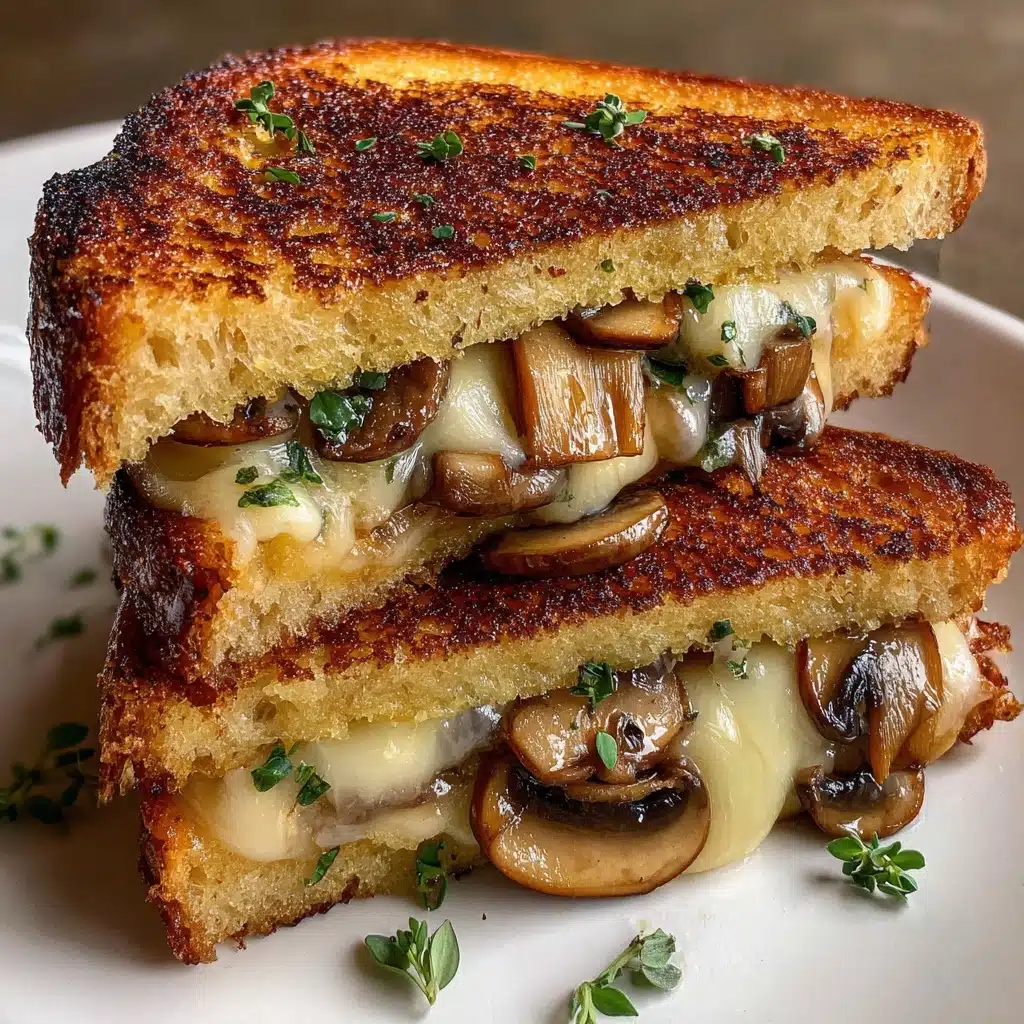 Mushroom Onion Gouda Grilled Cheese Recipe - Recipe Image