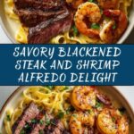 Blackened Steak and Shrimp Alfredo Recipe