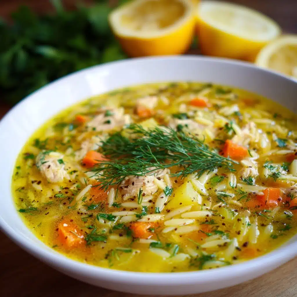 Mediterranean Lemon Chicken Soup Recipe - Recipe Image