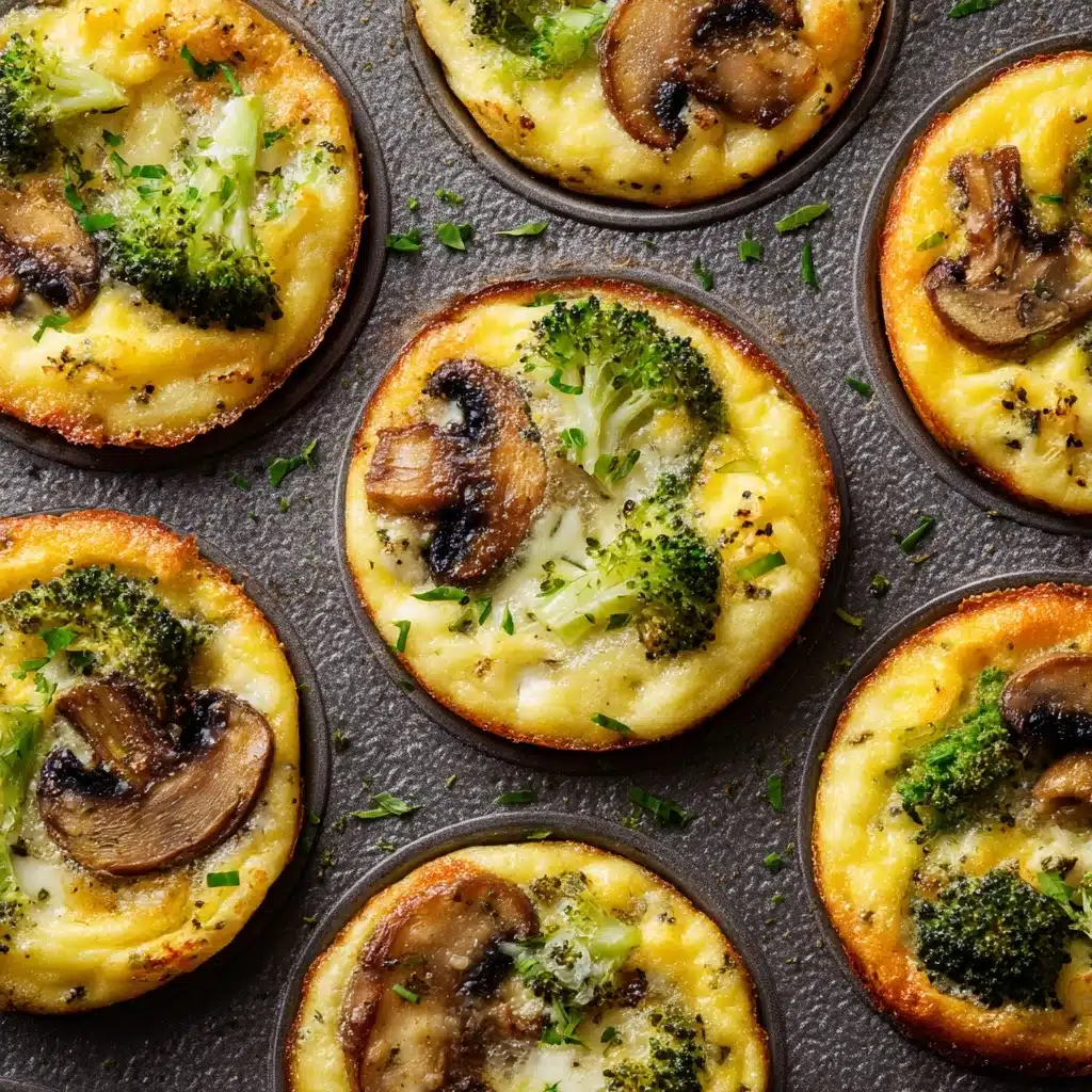 Veggie-Packed Broccoli & Mushroom Egg Cups Recipe - Recipe Image