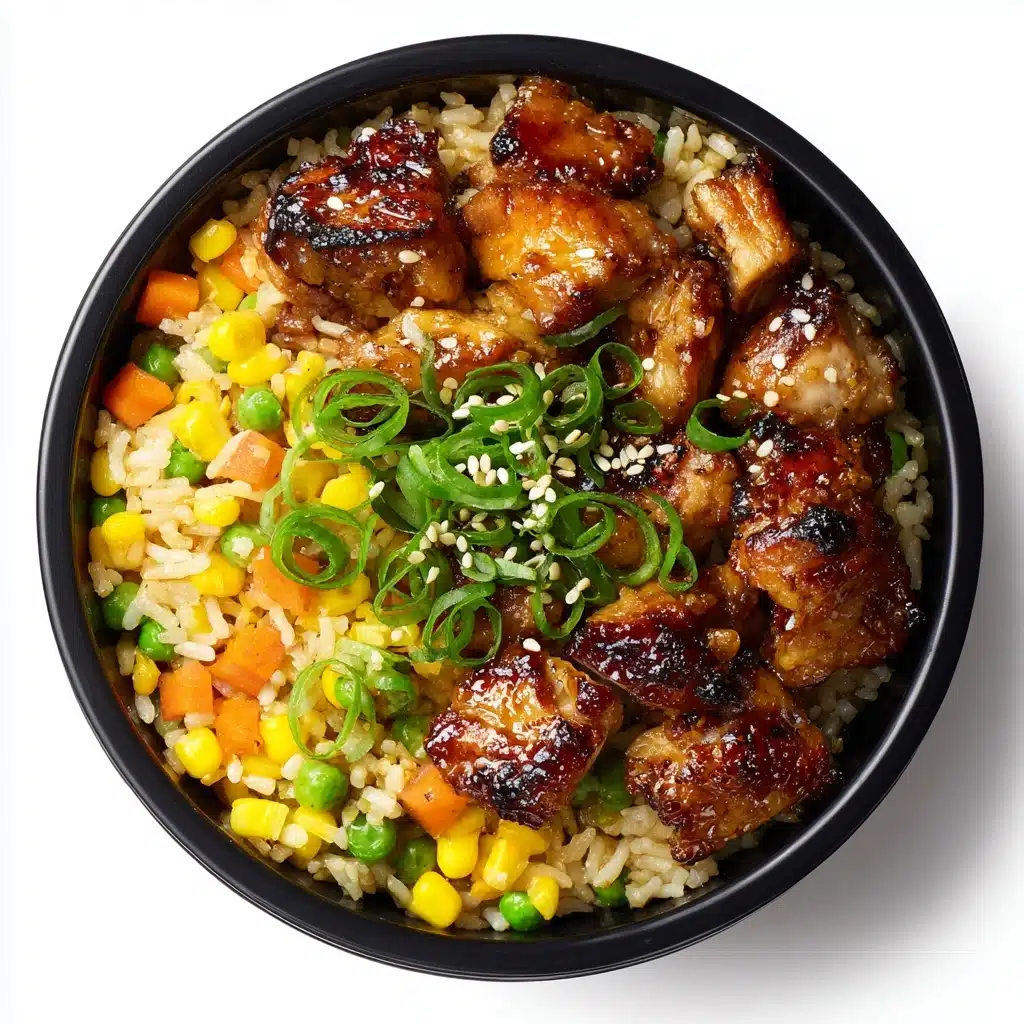 High Protein Crispy Garlic Chicken Fried Rice Recipe - Recipe Image