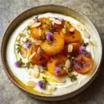 Grilled Apricots with Whipped Goat Cheese & Thyme Honey Recipe