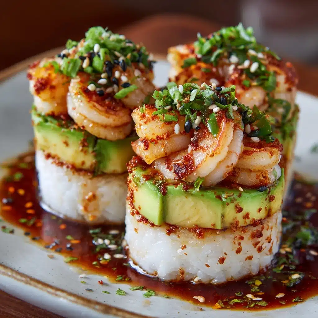 Spicy Shrimp Sushi Stacks Recipe - Recipe Image