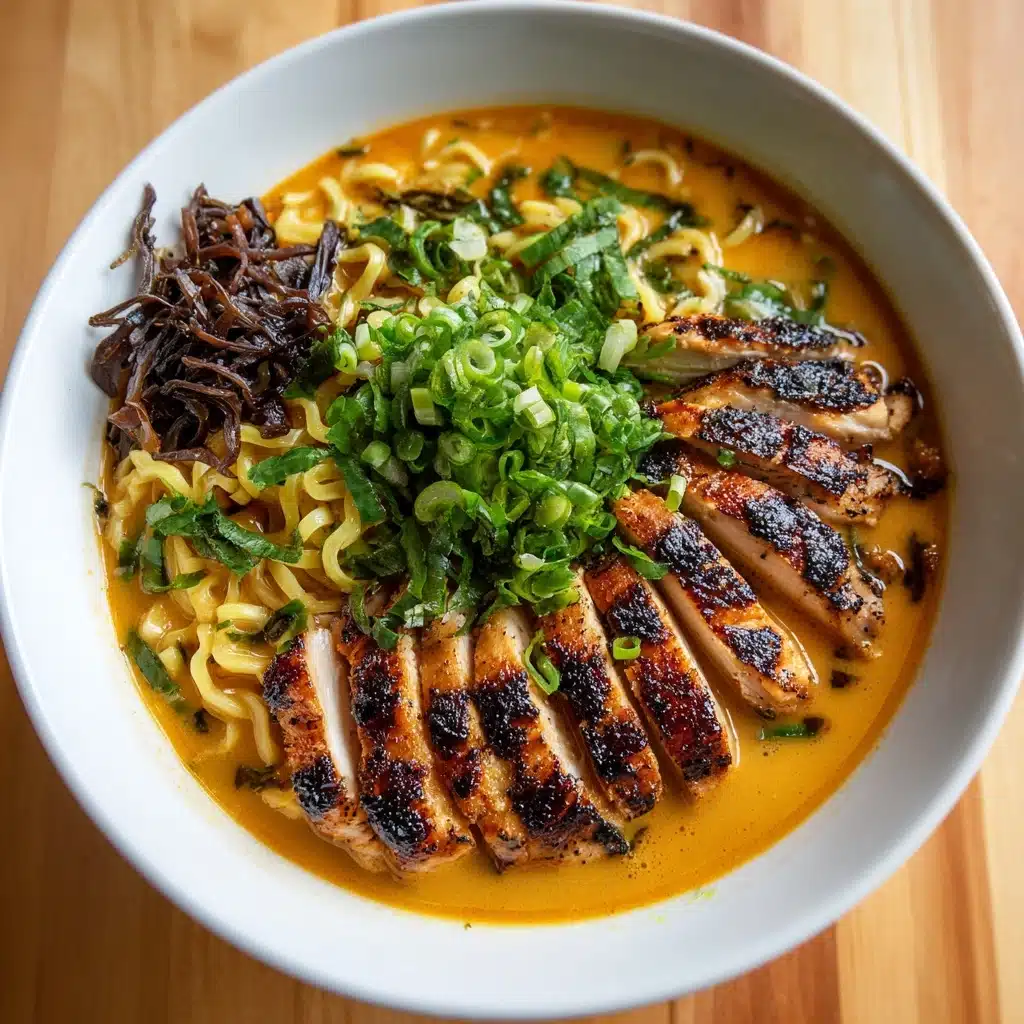 Chicken Ramen with Creamy Garlic Sauce Recipe - Recipe Image