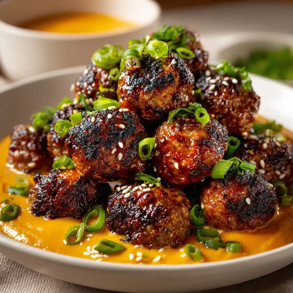 Korean BBQ Meatballs with Spicy Mayo Dip Recipe - Recipe Image