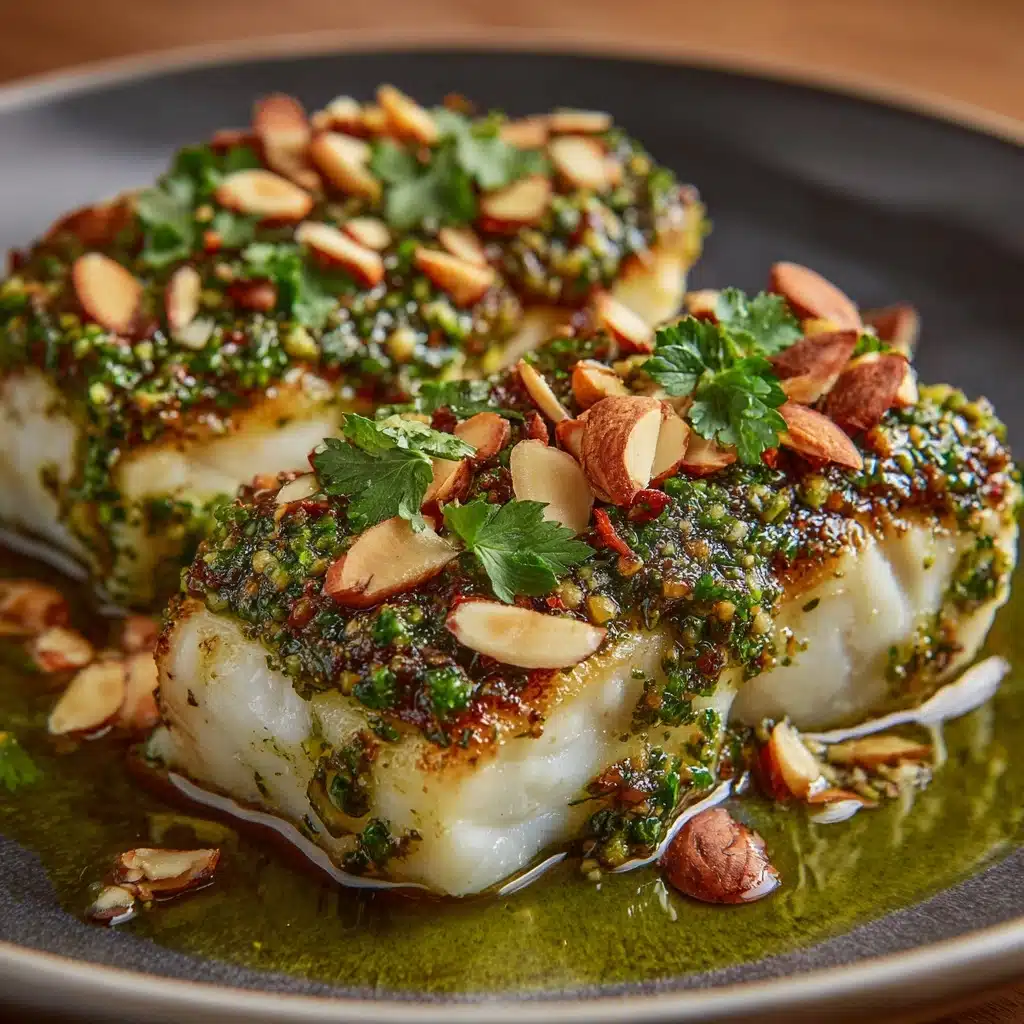 Keto Chilean Seabass with Walnut Pesto Crust Recipe - Recipe Image
