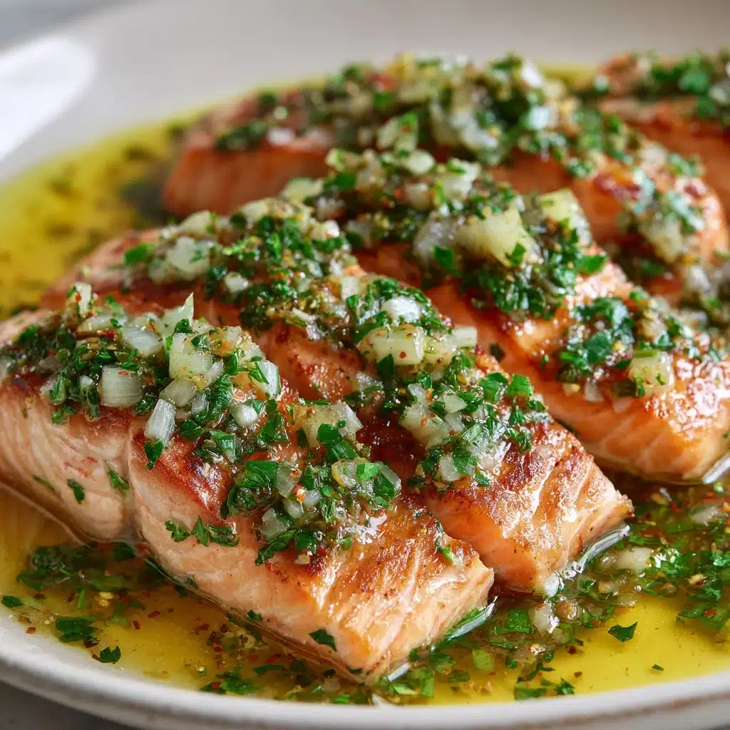 Olive Oil Poached Salmon with Herb Vinaigrette Recipe