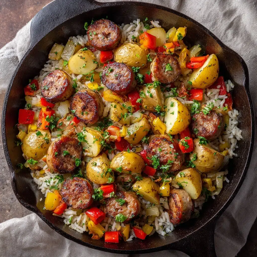 Summer Sausage Skillet with Andouille Sausage Recipe - Recipe Image