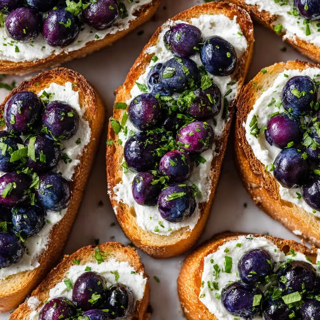 Blueberry Basil Bruschetta Recipe - Recipe Image