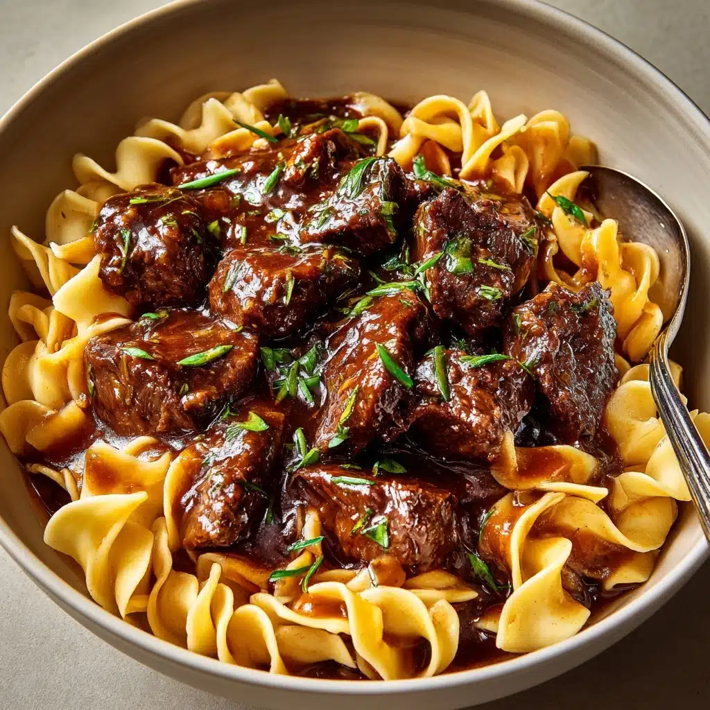 Slow Cooker Beef and Noodles Recipe - Recipe Image