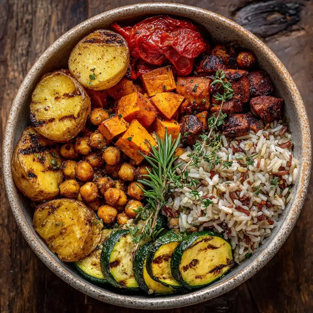 Roasted Vegetable and Brown Rice Bowl Recipe - Recipe Image