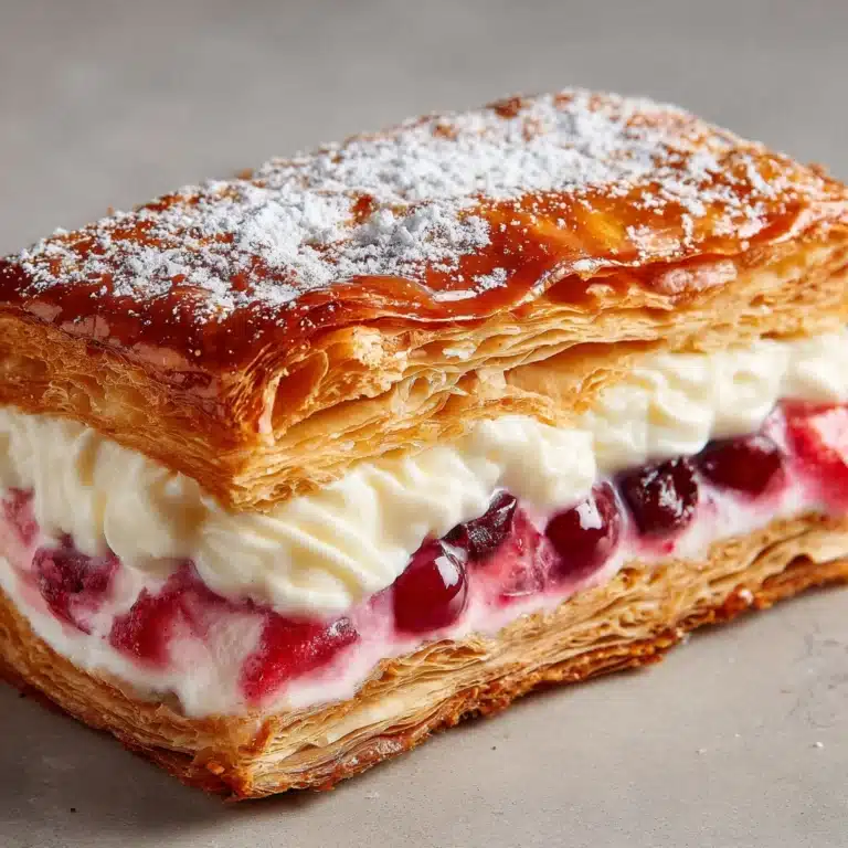 Rhubarb Cream Cheese Puff Pastries Recipe