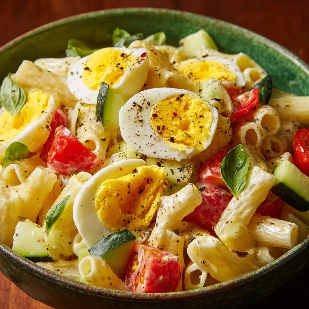Creamy Pasta Salad with Hard-Boiled Eggs Recipe