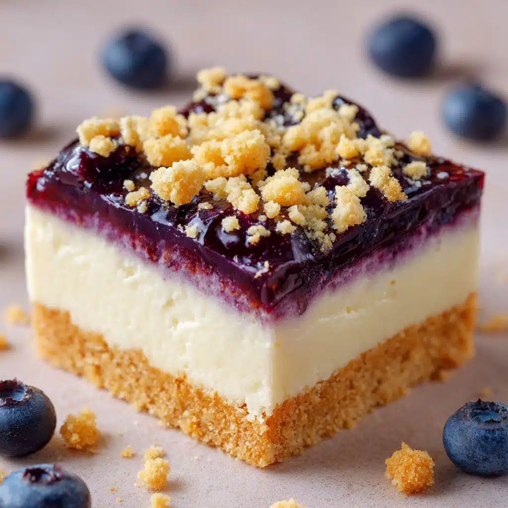 Lavender and Blueberry Cheesecake Bars Recipe - Recipe Image