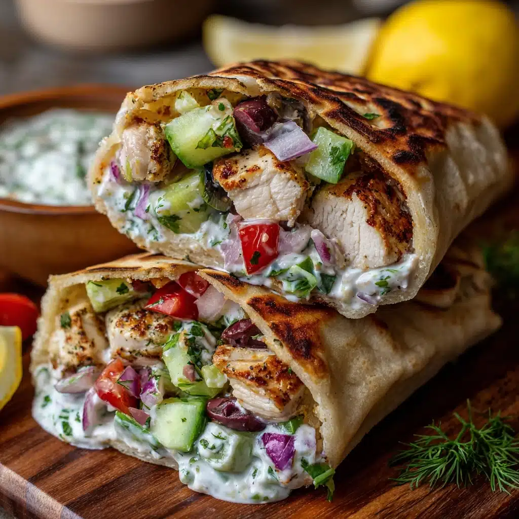 Mediterranean Chicken Wraps Recipe - Recipe Image