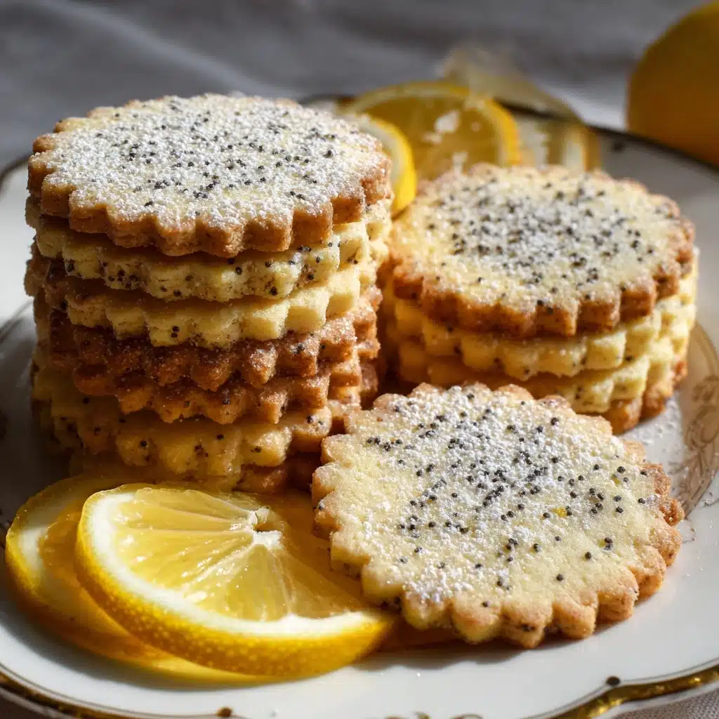 Lemon Poppy Seed Shortbread Cookies Recipe - Recipe Image