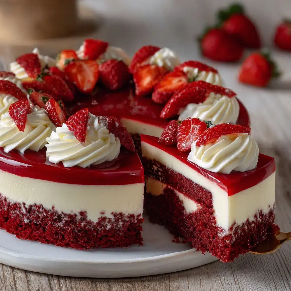 Red Velvet Strawberry Cheesecake Recipe - Recipe Image