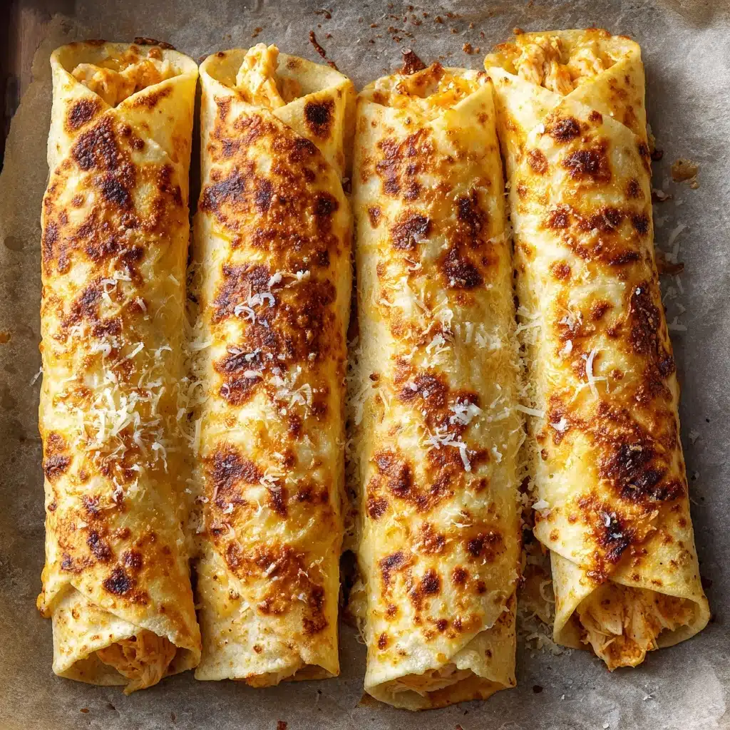 Creamy Oven-Baked Chicken Taquitos Recipe - Recipe Image