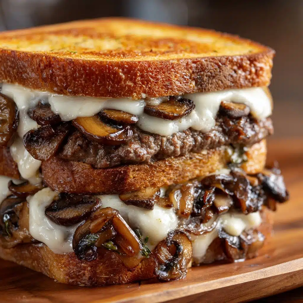 Mushroom Swiss Patty Melt Recipe - Recipe Image