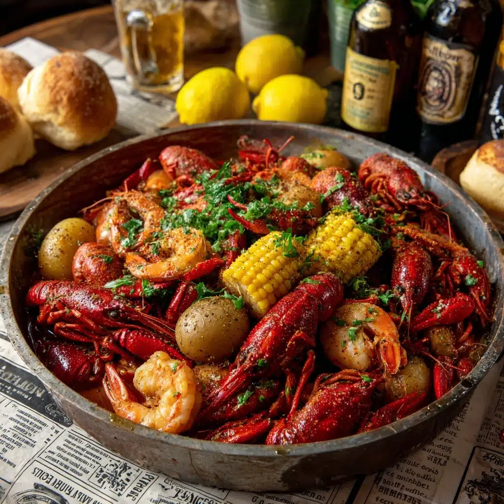 Stovetop Crawfish Boil with Garlic Butter Sauce Recipe - Recipe Image