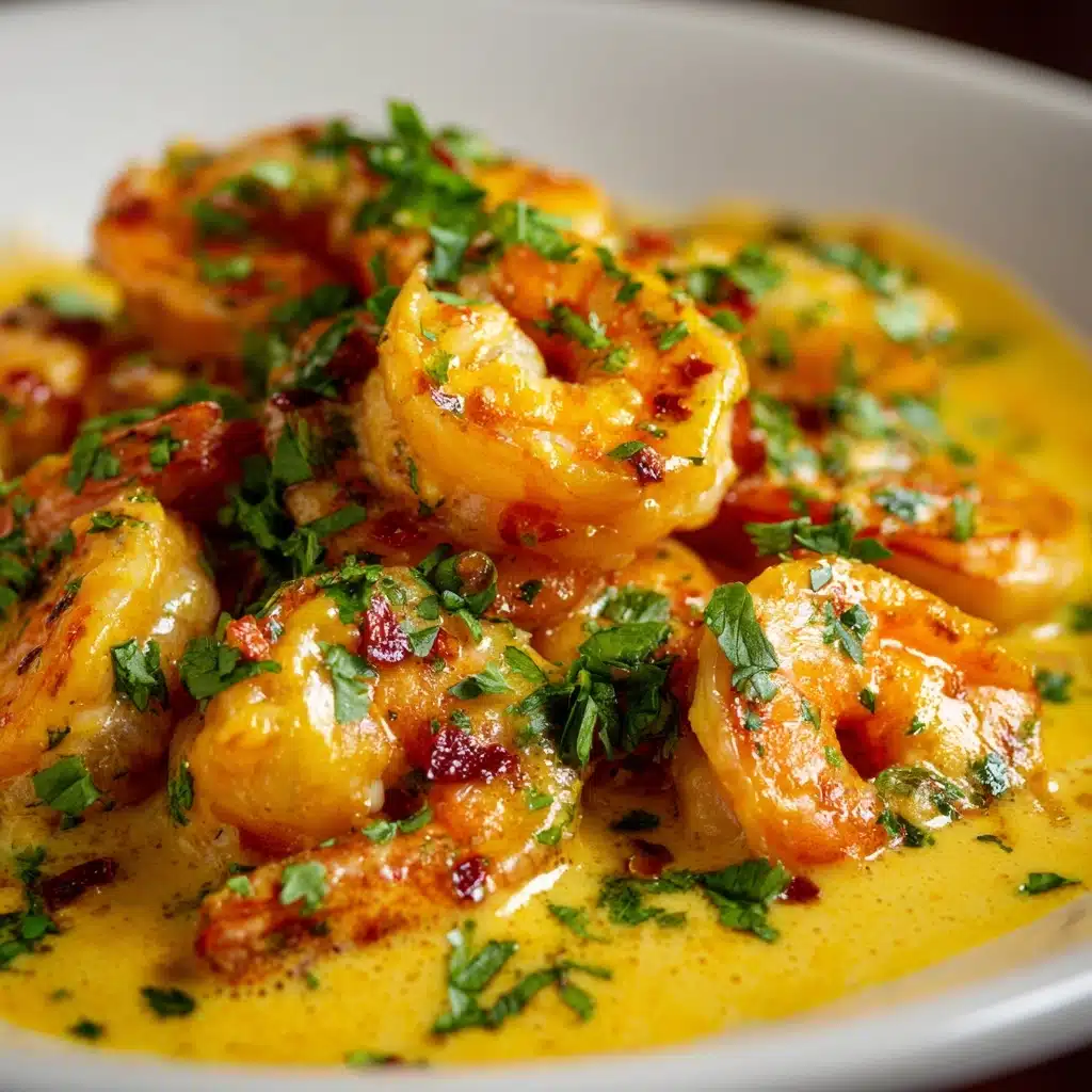 Sautéed Shrimp in Creamy Saffron Sauce Recipe - Recipe Image