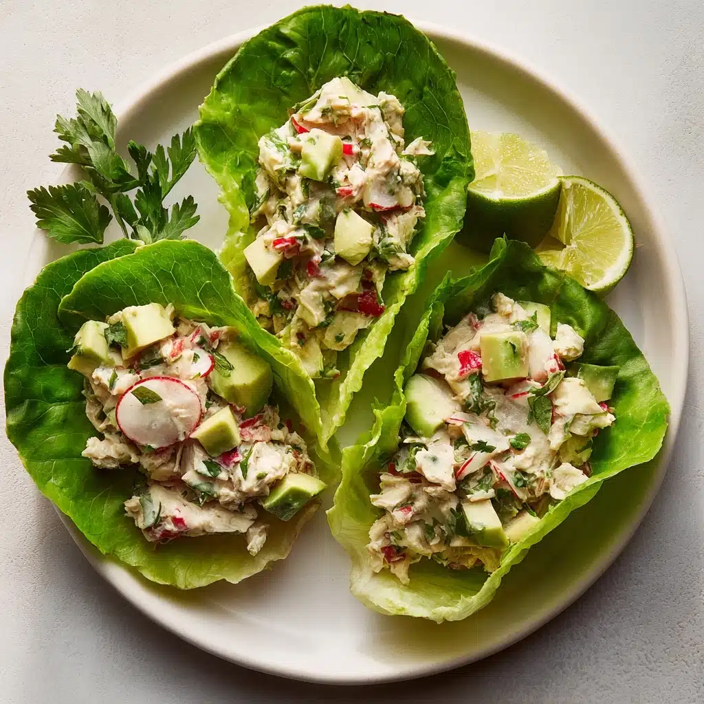 Avocado Tuna Salad Lettuce Wraps Recipe