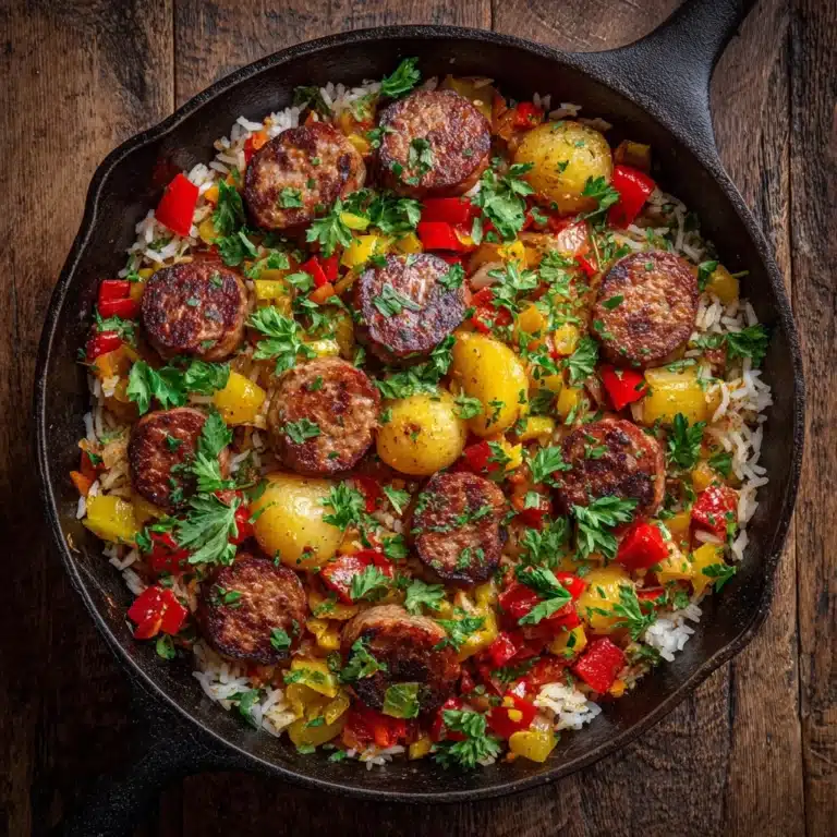 Summer Sausage Skillet with Andouille Sausage Recipe