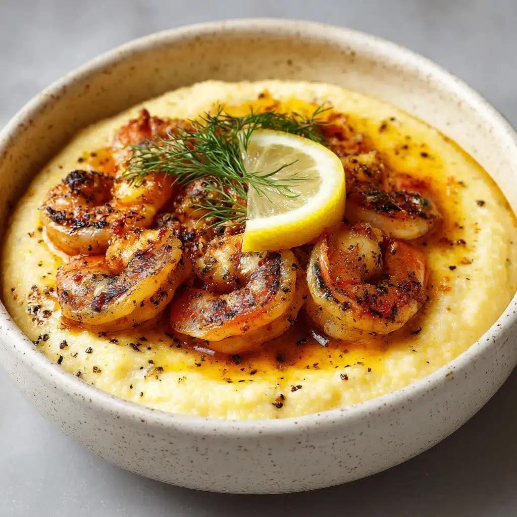 Honey Butter Cajun Shrimp with Smoked Gouda Grits Recipe - Recipe Image