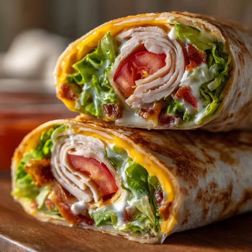 Turkey Ranch Club Wrap Recipe - Recipe Image