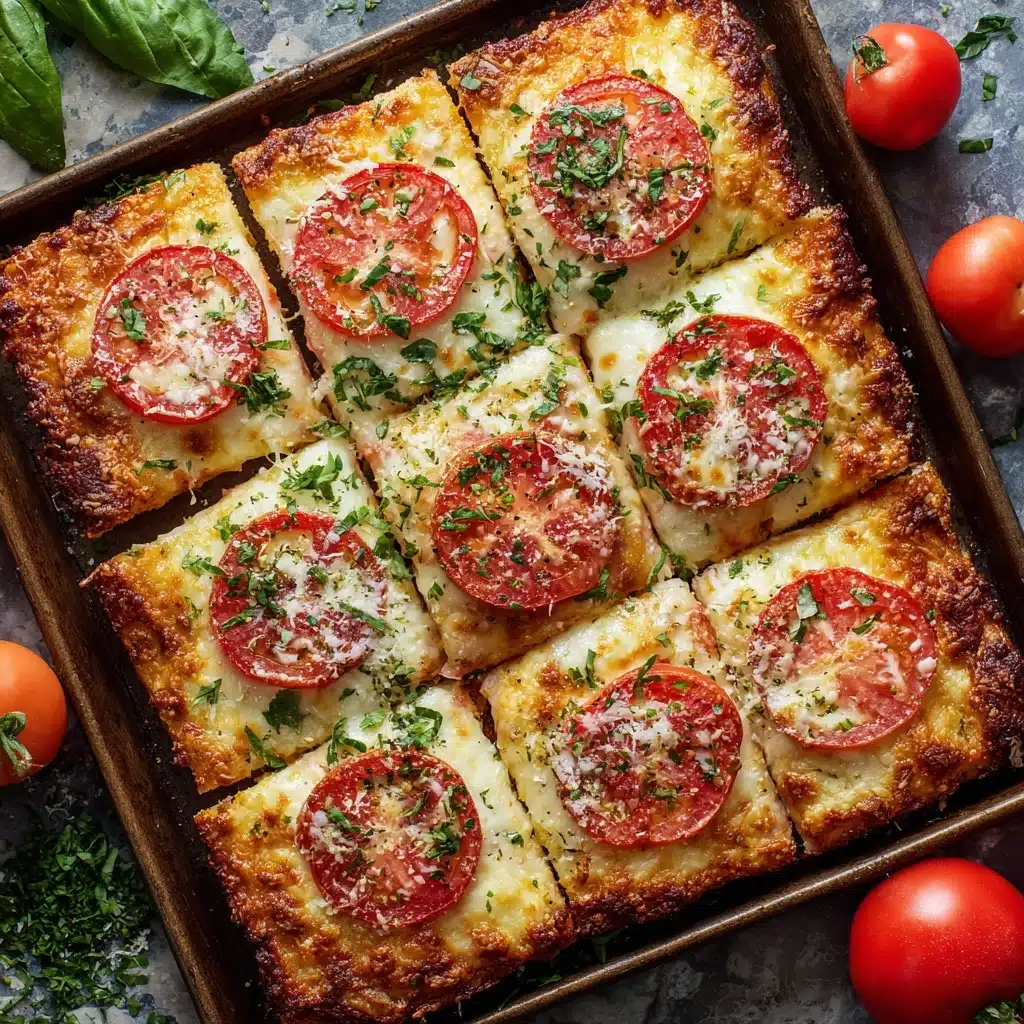 Crescent Roll Tomato-Basil Squares Recipe - Recipe Image
