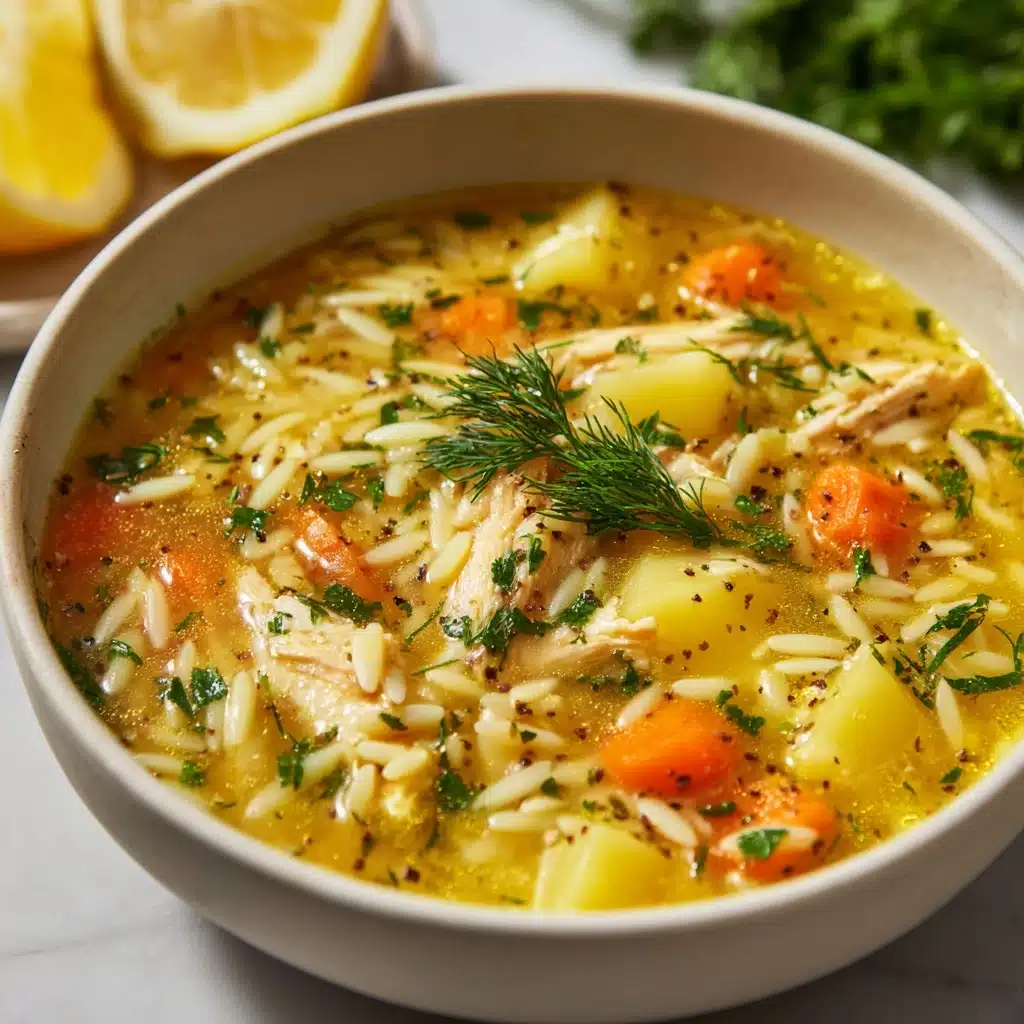 Mediterranean Lemon Chicken Soup Recipe