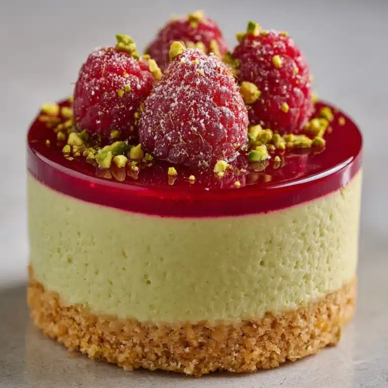 Raspberry Pistachio Mousse Cakes Recipe