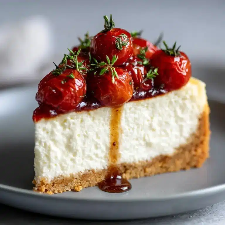 Savory Cheesecake with Roasted Tomato Jam & Parmesan Crust Recipe