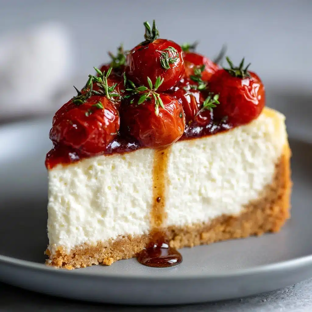 Savory Cheesecake with Roasted Tomato Jam & Parmesan Crust Recipe