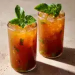 Peach Basil Iced Tea Recipe