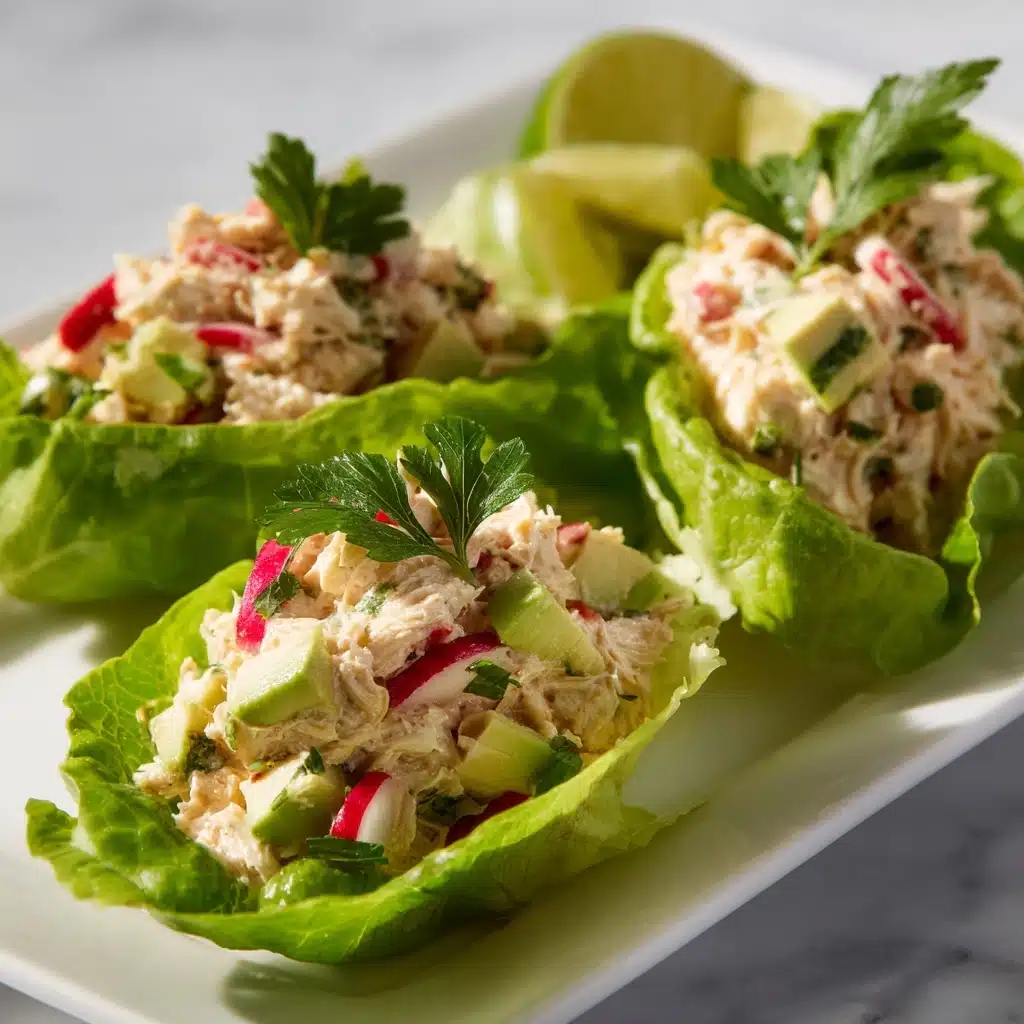 Avocado Tuna Salad Lettuce Wraps Recipe - Recipe Image