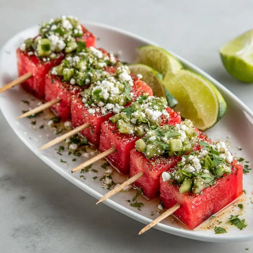 Watermelon Feta Tajín Skewers Recipe