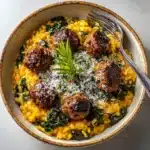 Rosemary Chicken Meatballs Tomato Orzo Recipe