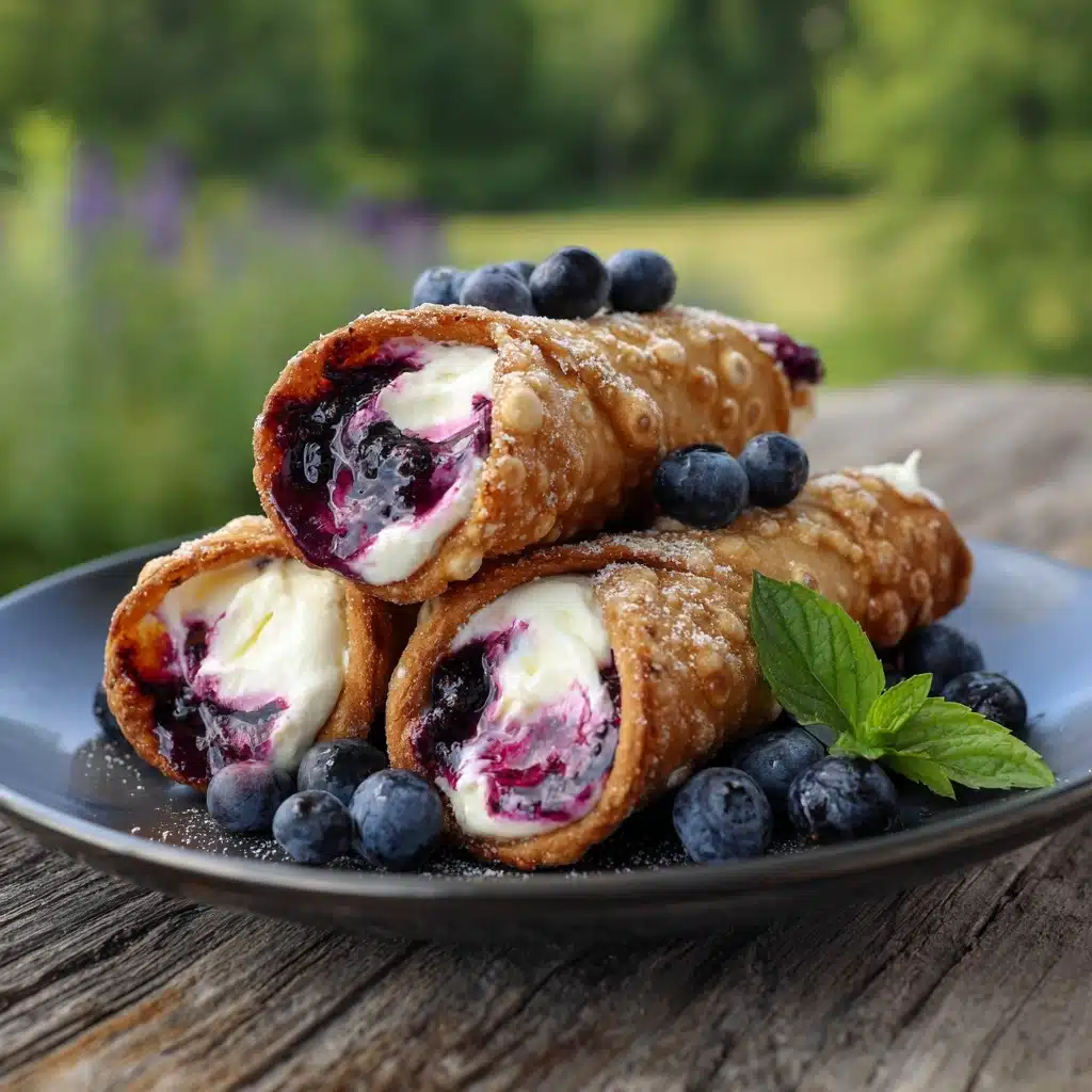 Blueberry Cream Cheese Egg Rolls Recipe - Recipe Image