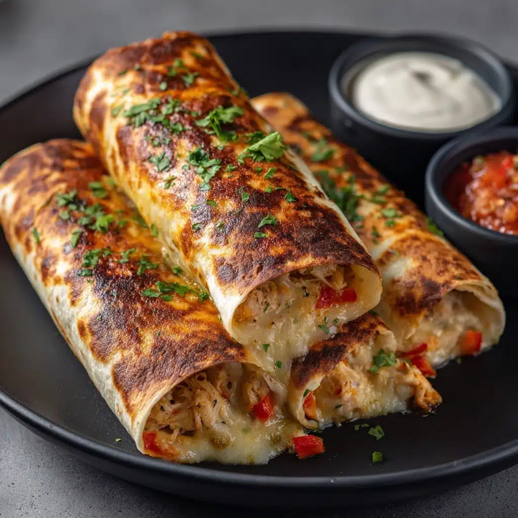Baked Chicken Chimichangas Recipe - Recipe Image