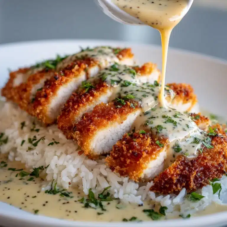 Parmesan-Crusted Chicken with Creamy Garlic Sauce Recipe