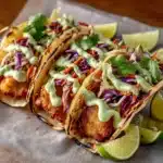 Crispy Fish Tacos with Cilantro Lime Slaw Recipe