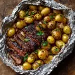 Garlic Butter Steak and Potato Foil Packets Recipe