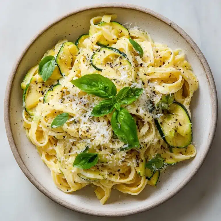 Lemon Basil Zucchini Pasta Alfredo Recipe