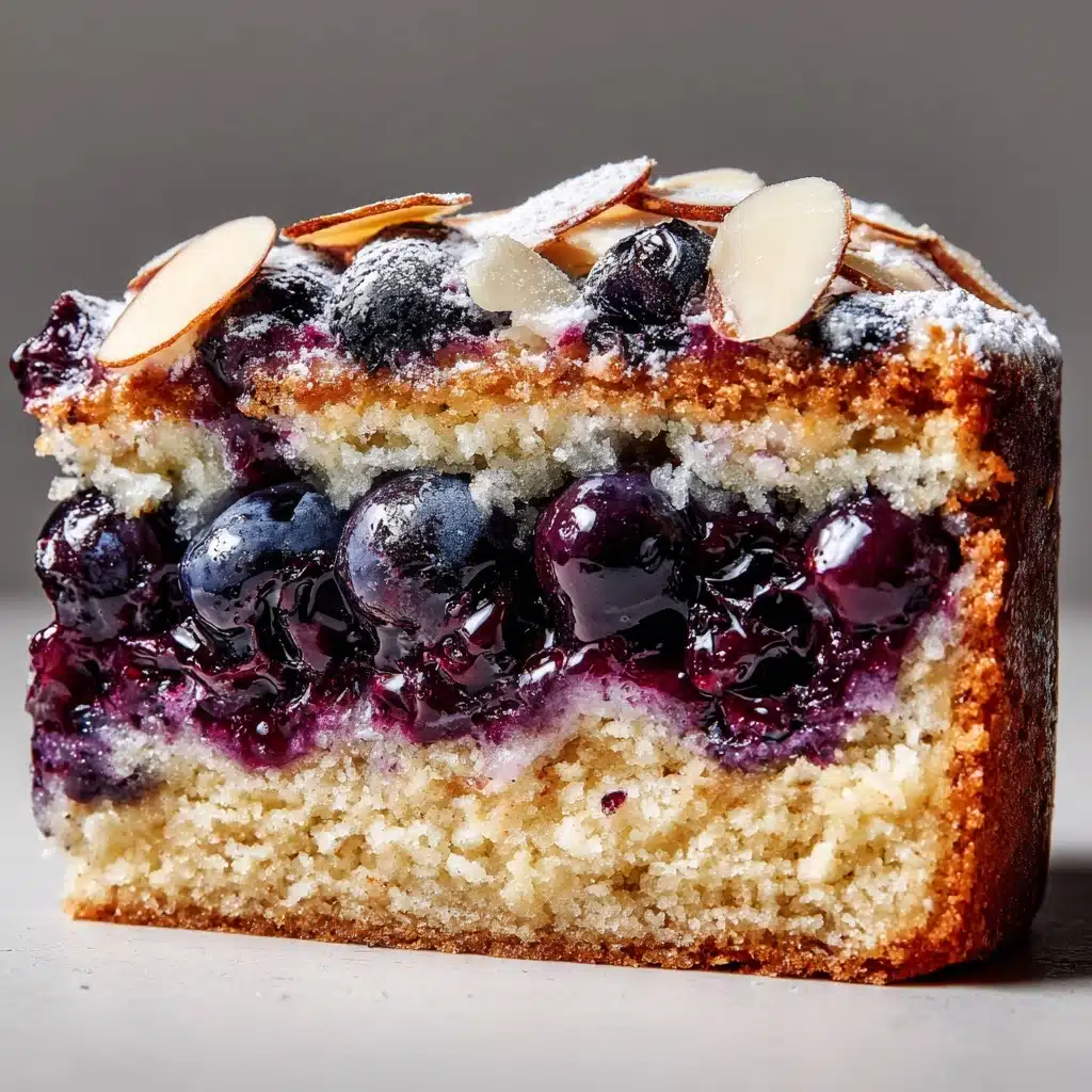 Almond Praline Blueberry Cake Recipe - Recipe Image
