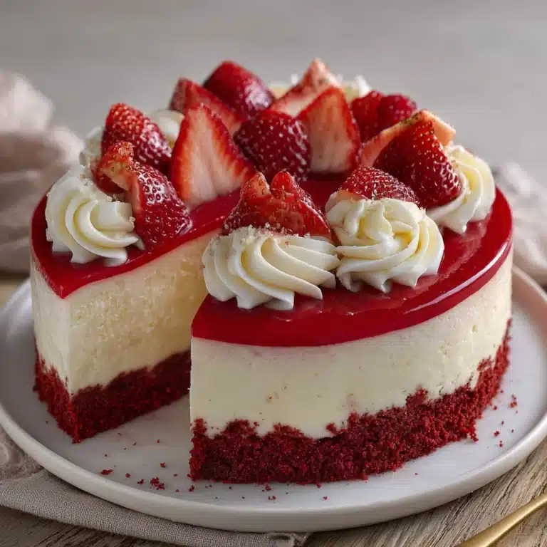 Red Velvet Strawberry Cheesecake Recipe