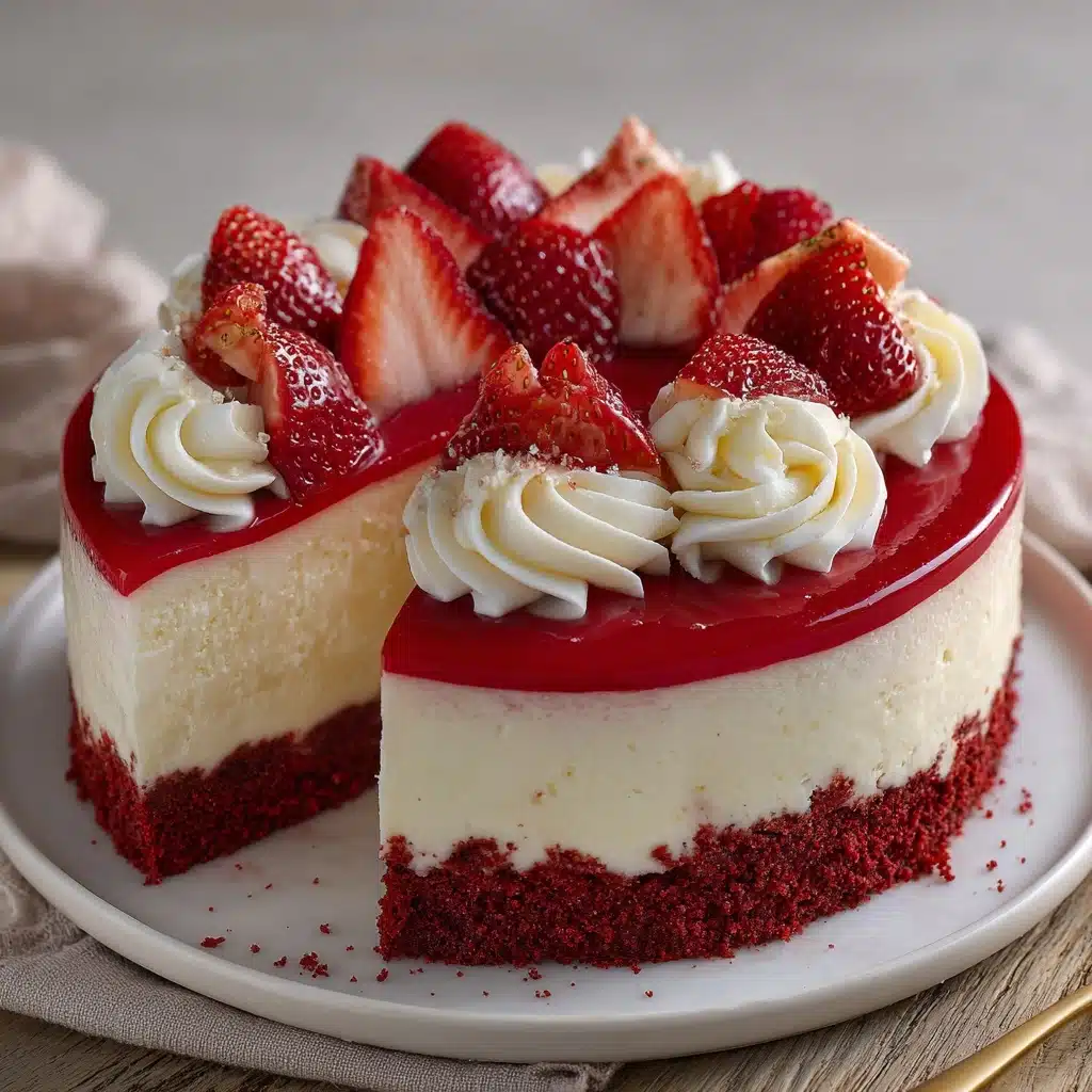 Red Velvet Strawberry Cheesecake Recipe